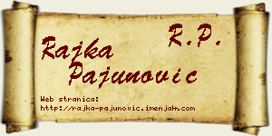 Rajka Pajunović vizit kartica